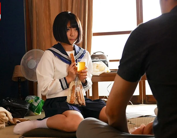 【家出娘レイプ】「家に帰れないなら…うち来るか？」帰宅困難な制服美少女エロロリJKを自宅に連れ去り強姦しちゃう！乃木蛍