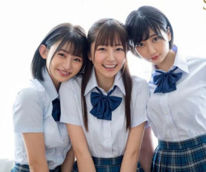 【女子校生】「私の方が先よ！」「あん♡あぁぁッ！♡」ミニスカ制服のスレンダーエロ美乳な美少女JKが和室で男とスケベ行為に！