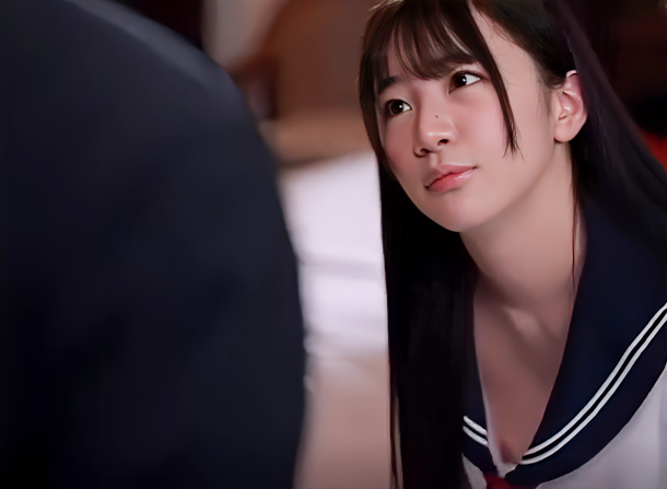 【ノーブラ女子高生】「センセ…私のおっぱい見てたでしょ…♡」ミニスカ制服のスレンダーエロ巨乳な美少女JKが教員を誘惑