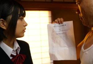 【女子校生レイプ】「お前、本当は俺の子じゃないんだ！」制服姿のスレンダーエロ美乳なロリ顔美少女JKが父親に犯される