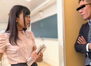 【人妻教師26歳】「妻子ある人とあんなこと…」スレンダーエロ美乳な美人女教師が同僚とW不倫セックス！